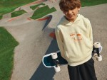 Sudadera infantil de algodón recicladocon capucha 280 g/m2 Iqoniq color amarillo claro