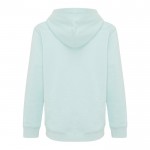 Sudadera infantil de algodón recicladocon capucha 280 g/m2 Iqoniq color verde menta segunda vista