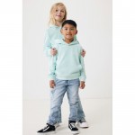 Sudadera infantil de algodón recicladocon capucha 280 g/m2 Iqoniq color verde menta