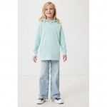 Sudadera infantil de algodón recicladocon capucha 280 g/m2 Iqoniq color verde menta