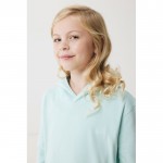 Sudadera infantil de algodón recicladocon capucha 280 g/m2 Iqoniq color verde menta