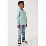 Sudadera infantil de algodón recicladocon capucha 280 g/m2 Iqoniq color verde menta