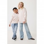 Sudadera infantil de algodón recicladocon capucha 280 g/m2 Iqoniq color rosa claro