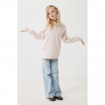 Sudadera infantil de algodón recicladocon capucha 280 g/m2 Iqoniq color rosa claro
