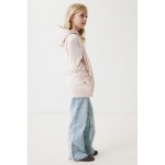 Sudadera infantil de algodón recicladocon capucha 280 g/m2 Iqoniq color rosa claro