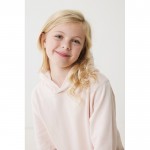 Sudadera infantil de algodón recicladocon capucha 280 g/m2 Iqoniq color rosa claro