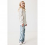 Sudadera infantil de algodón recicladocon capucha 280 g/m2 Iqoniq color blanco roto