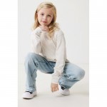 Sudadera infantil de algodón recicladocon capucha 280 g/m2 Iqoniq color blanco roto