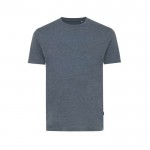 Camiseta mix algodón reciclado y orgánico 180 g/m2 Iqoniq Manuel color azul oscuro jaspeado