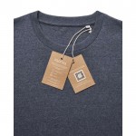Camiseta mix algodón reciclado y orgánico 180 g/m2 Iqoniq Manuel color azul oscuro jaspeado tercera vista