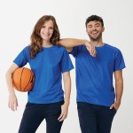 Camiseta técnica de poliéster reciclado casual fit 150 g/m2 Iqoniq color azul real tercera vista