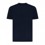 Camiseta unisex de algodón reciclado slim fit 160 g/m2 Iqoniq color azul marino