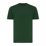 Camiseta unisex de algodón reciclado slim fit 160 g/m2 Iqoniq color verde oscuro