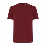Camiseta unisex de algodón reciclado slim fit 160 g/m2 Iqoniq color burdeos