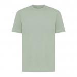 Camiseta unisex de algodón reciclado slim fit 160 g/m2 Iqoniq color verde oliva