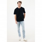 Camiseta de algodón reciclado unisex modern fit 220 g/m2 IQONIQ Nikko color negro