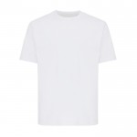 Camiseta de algodón reciclado unisex modern fit 220 g/m2 IQONIQ Nikko color blanco