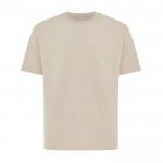 Camiseta de algodón reciclado unisex modern fit 220 g/m2 IQONIQ Nikko color camel
