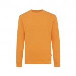 Sudadera cuello redondo de algodón eco 340 g/m2 Iqoniq Zion color naranja