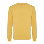 Sudadera cuello redondo de algodón eco 340 g/m2 Iqoniq Zion color amarillo