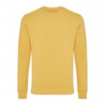 Sudadera cuello redondo de algodón eco 340 g/m2 Iqoniq Zion color amarillo