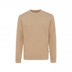 Sudadera jaspeada de algodón eco 340 g/m2 Iqoniq Denali color marrón claro