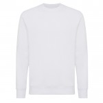 Sudadera unisex de algodón reciclado slim fit 280 g/m2 Iqoniq color blanco