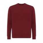 Sudadera unisex de algodón reciclado slim fit 280 g/m2 Iqoniq color burdeos