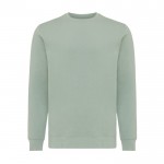 Sudadera unisex de algodón reciclado slim fit 280 g/m2 Iqoniq color verde oliva