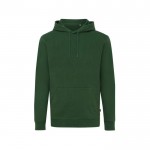 Sudadera de algodón reciclado y orgánico 340 g/m2 Iqoniq Jasper color verde oscuro