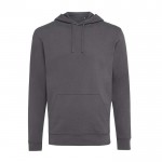 Sudadera de algodón reciclado y orgánico 340 g/m2 Iqoniq Jasper color gris oscuro