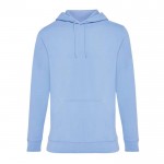 Sudadera de algodón reciclado y orgánico 340 g/m2 Iqoniq Jasper color azul pastel