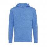 Sudadera suave sin teñir de algodón eco 340 g/m2 Iqoniq Torres color azul jaspeado