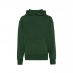 Sudadera de ajuste relajado de algodón eco 340 g/m2 Iqoniq Yoho color verde oscuro