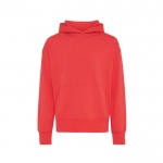 Sudadera de ajuste relajado de algodón eco 340 g/m2 Iqoniq Yoho color rojo