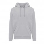 Sudadera unisex de poliéster reciclado casual fit 240 g/m2 Iqoniq color gris claro