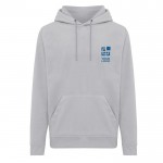 Sudadera unisex de poliéster reciclado casual fit 240 g/m2 Iqoniq color gris claro vista de impresión