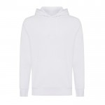 Sudadera unisex de algodón reciclado slim fit 280 g/m2 Iqoniq color blanco