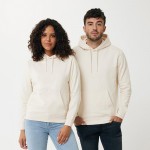 Sudadera unisex de algodón reciclado slim fit 280 g/m2 Iqoniq color natural cuarta vista