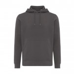 Sudadera unisex de algodón reciclado slim fit 280 g/m2 Iqoniq color plateado mate