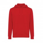 Sudadera unisex de algodón reciclado slim fit 280 g/m2 Iqoniq color rojo