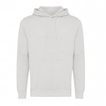 Sudadera unisex de algodón reciclado slim fit 280 g/m2 Iqoniq color gris claro jaspeado