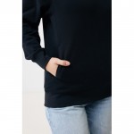 Sudadera unisex con capucha de algodón reciclado 280 g/m2 Iqoniq color negro