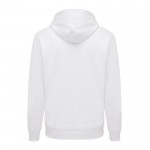 Sudadera unisex con capucha de algodón reciclado 280 g/m2 Iqoniq color blanco segunda vista