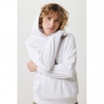 Sudadera unisex con capucha de algodón reciclado 280 g/m2 Iqoniq color blanco