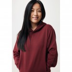 Sudadera unisex con capucha de algodón reciclado 280 g/m2 Iqoniq color burdeos