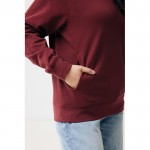Sudadera unisex con capucha de algodón reciclado 280 g/m2 Iqoniq color burdeos