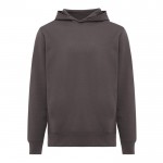 Sudadera unisex con capucha de algodón reciclado 280 g/m2 Iqoniq color plateado mate