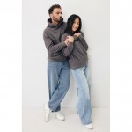 Sudadera unisex con capucha de algodón reciclado 280 g/m2 Iqoniq color plateado mate