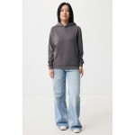 Sudadera unisex con capucha de algodón reciclado 280 g/m2 Iqoniq color plateado mate
